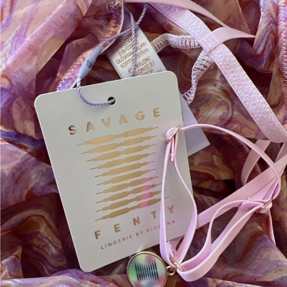 Savaged X Fenty Rihanna X-Ray Vision Gathered Mesh Crotchless Catsuit multi M - Picture 3 of 13